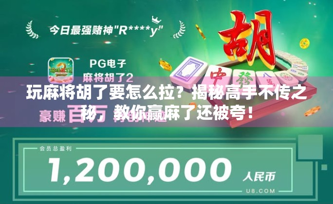 玩麻将胡了要怎么拉?揭秘高手不传之秘,教你赢麻了还被夸! 玩麻将胡了要怎么拉?揭秘高手不传之秘,教你赢麻了还被夸!