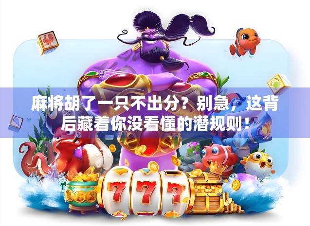 麻将胡了一只不出分？别急，这背后藏着你没看懂的潜规则！