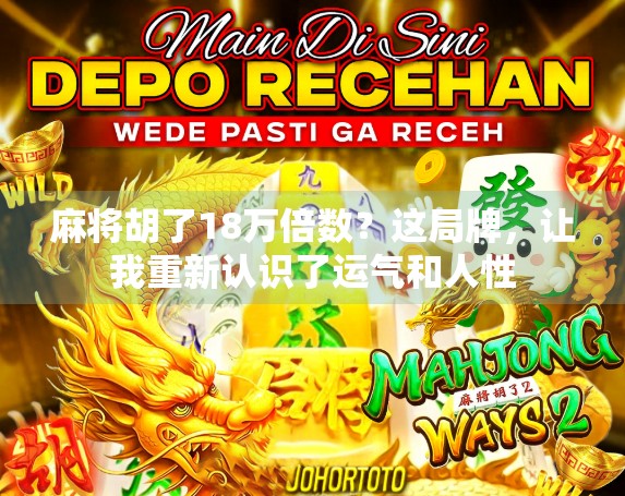 麻将胡了18万倍数?这局牌,让我重新认识了运气和人性 麻将胡了18万倍数?这局牌,让我重新认识了运气和人性
