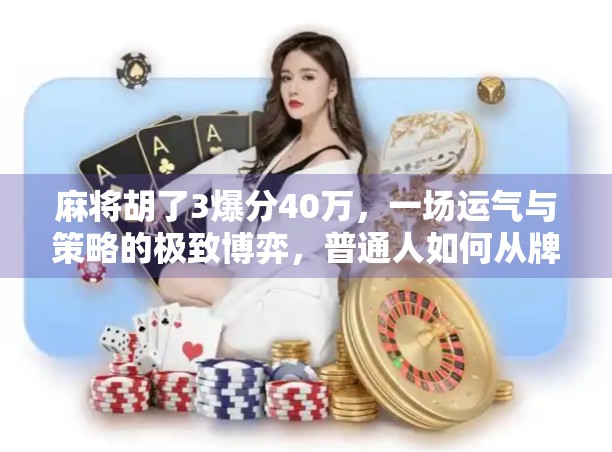 麻将胡了3爆分40万,一场运气与策略的极致博弈,普通人如何从牌桌上逆袭? 麻将胡了3爆分40万,一场运气与策略的极致博弈,普通人如何从牌桌上逆袭?