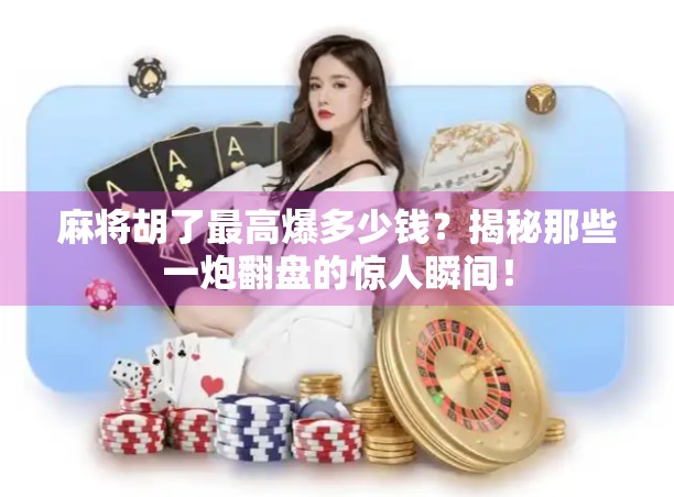 麻将胡了最高爆多少钱?揭秘那些一炮翻盘的惊人瞬间! 麻将胡了最高爆多少钱?揭秘那些一炮翻盘的惊人瞬间!