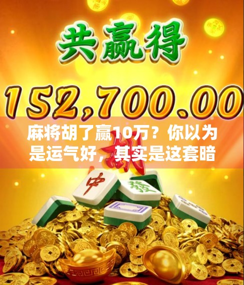 麻将胡了赢10万?你以为是运气好,其实是这套暗号在作祟! 麻将胡了赢10万?你以为是运气好,其实是这套暗号在作祟!