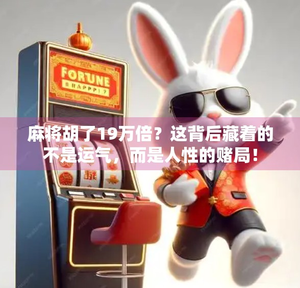 麻将胡了19万倍？这背后藏着的不是运气，而是人性的赌局！